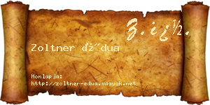 Zoltner Édua névjegykártya
